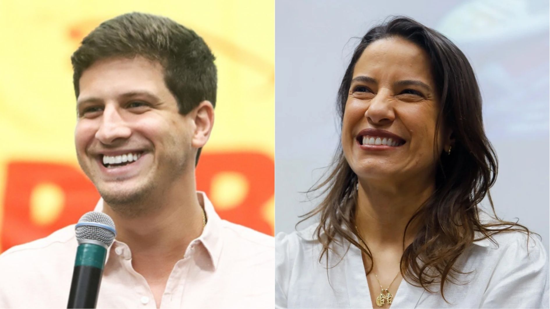 Foto 1: Reprodução / PSB | Foto 2: Redes Sociais